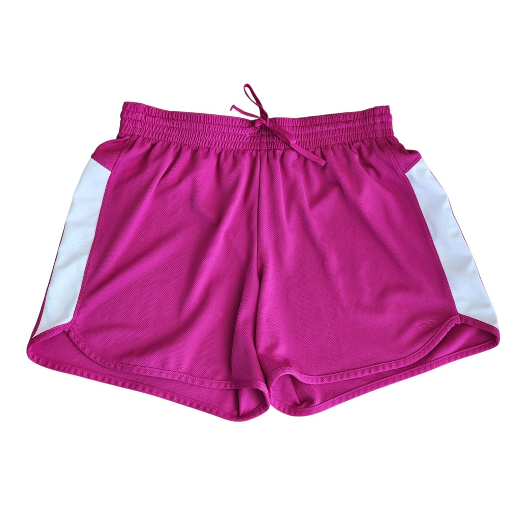 C9 by Champion Womens Magenta Pink Athletic Running Shorts M White Stripe 174